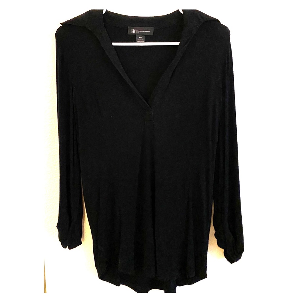 INC Petite Soft V Neck Long Sleeve